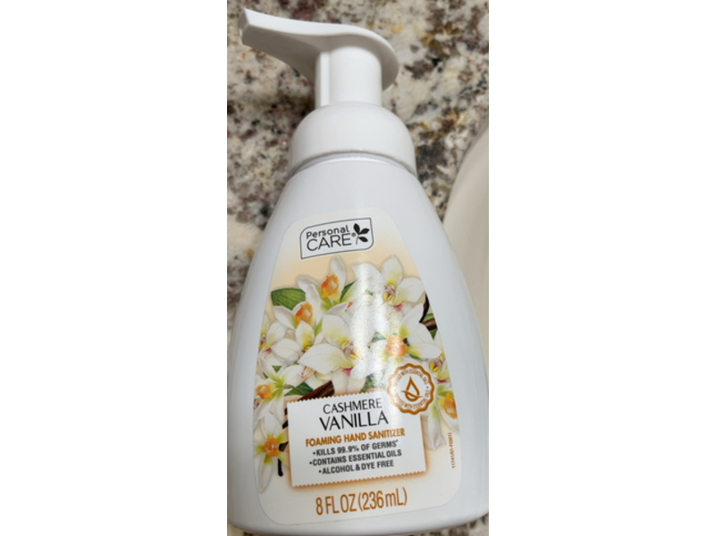 Personal Care Foaming Hand Sanitizer, Cashmere Vanilla, 8 fl oz/236 mL
