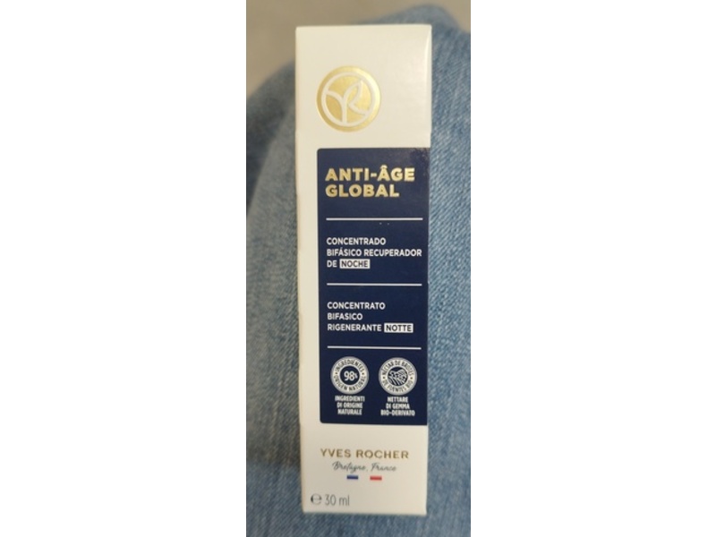 Yves Rocher Global Anti Aging Biphasic Night Recovery Concentrate, 30 mL