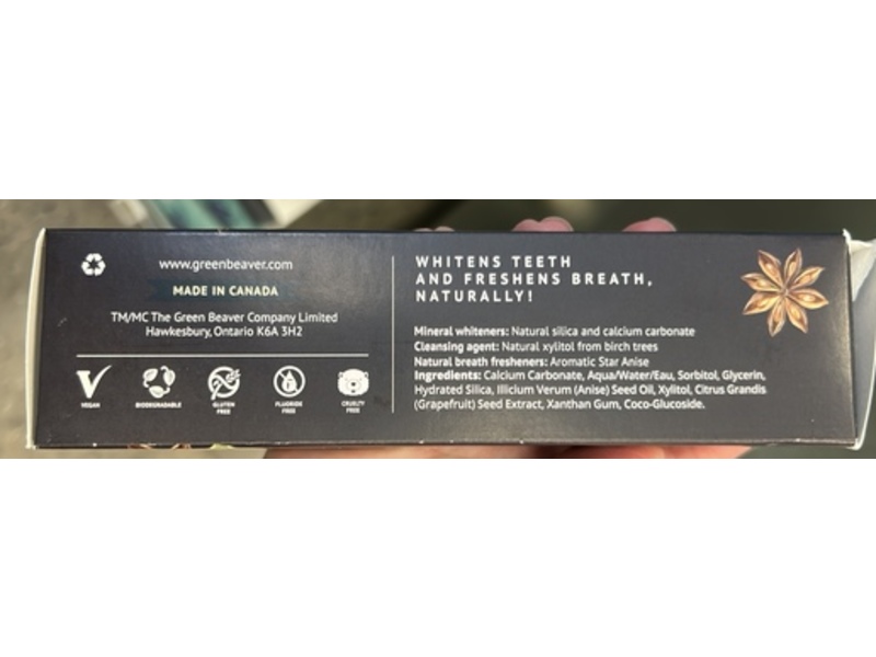 Green Beaver Natural Toothpaste, Star Anise, 2.5 fl oz/75 mL