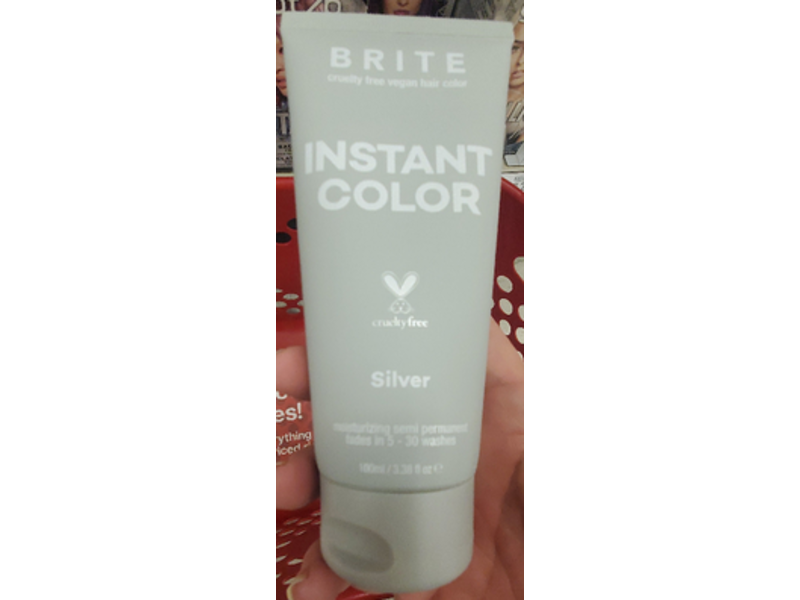 Brite Instant Color Moisturizing Semi Permanent, Silver, 3.38 fl oz/100 mL