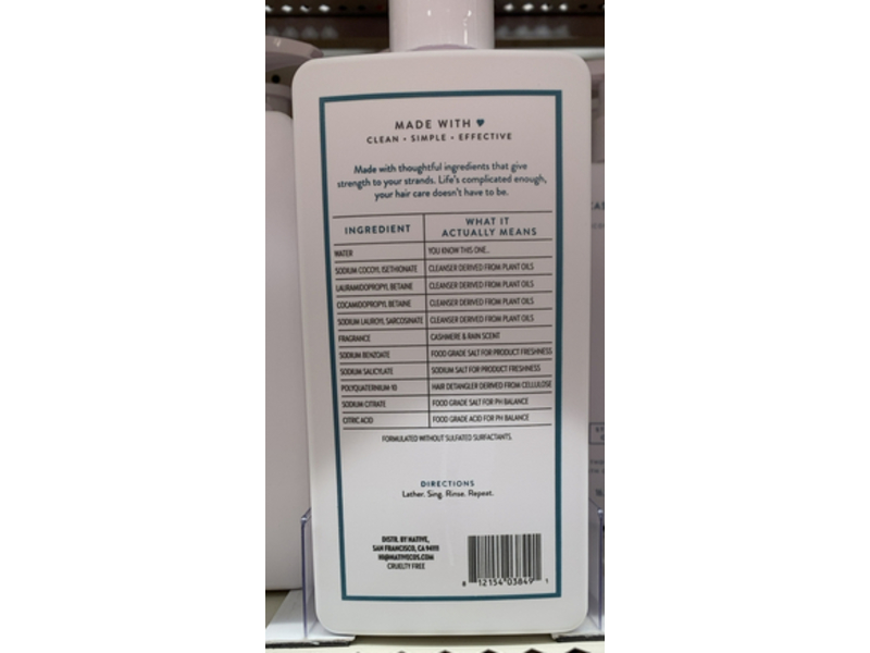 Native Strengthening Shampoo, Cashmere & Rain, 16.5 fl oz/487 mL