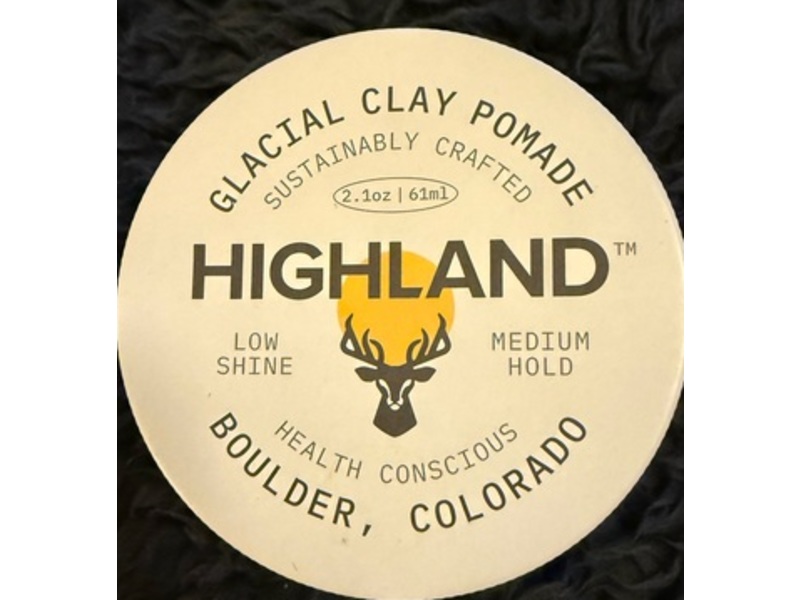 Highland Glacial Clay Pomade, 2.1 fl oz/61 mL