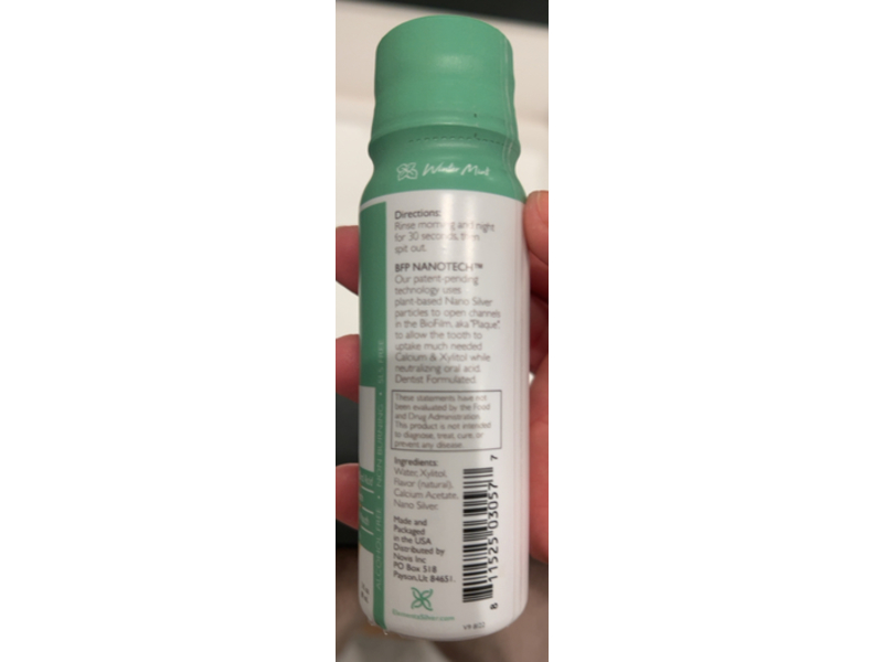 Elementa Silver Mouthrinse, Winter Mint, 3 fl oz/89 mL