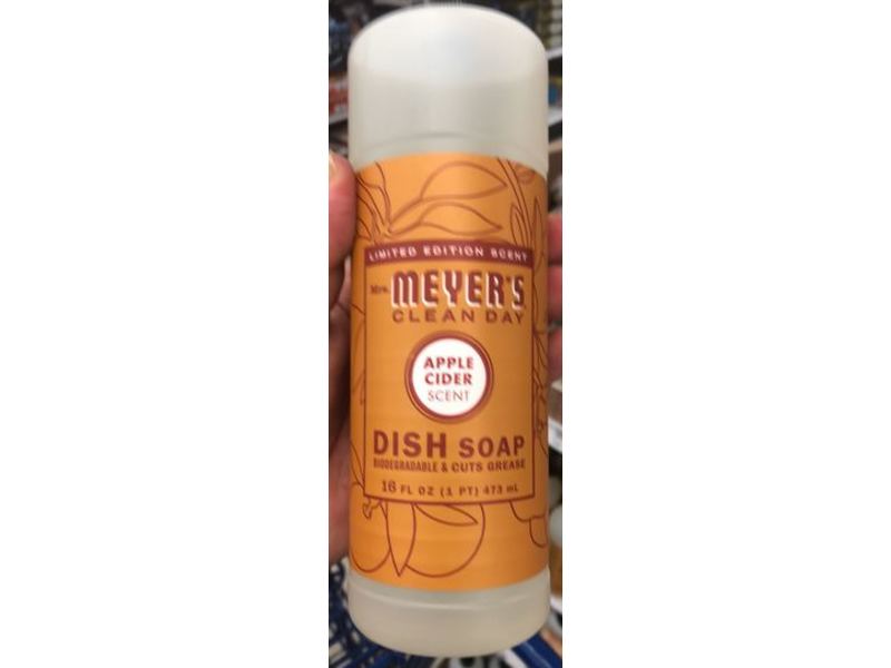 Mrs. Meyer's Clean Day Dish Soap, Apple Cider, 16 fl oz/473 mL