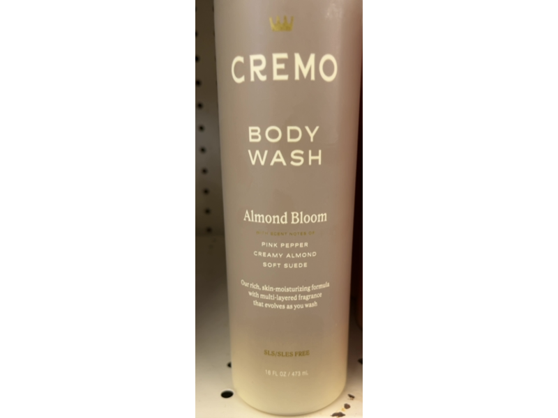 Cremo Body Wash, Almond Bloom, 16 fl oz/473 mL