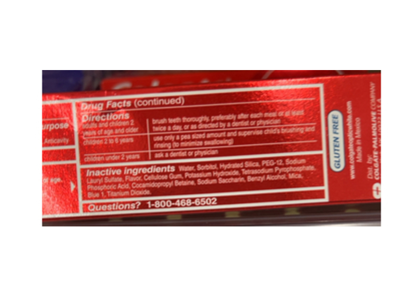 Colgate Optic White Stain Fighter Anticavity Fluoride Toothpaste, Fresh Mint Gel, 6.0 oz/170 g