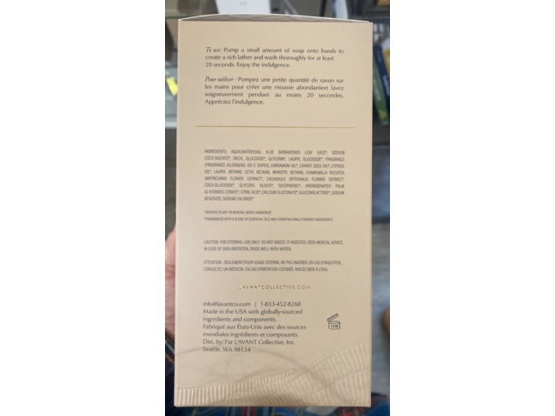 L'avant Collective High Performing Hand Soap, Ambre Santal, 16 fl oz/473 mL