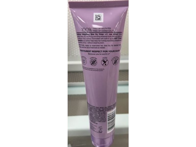 L'Oreal Paris Ever Pure Weightless Blow Dry Primer, Rose Extract, 5.1 fl oz/150 mL
