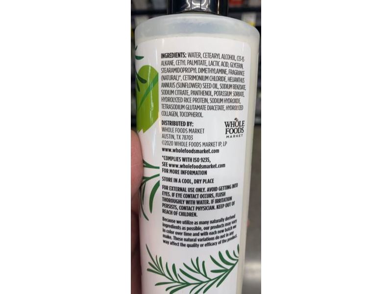 365 Whole Food Market Volume & Thick Conditioner, Rosemary Mint, 16 fl oz/473 mL