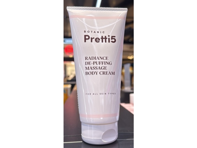 Botanic Pretti5 Radiance De-Puffing Massage Body Cream, 6.35 oz/180 g