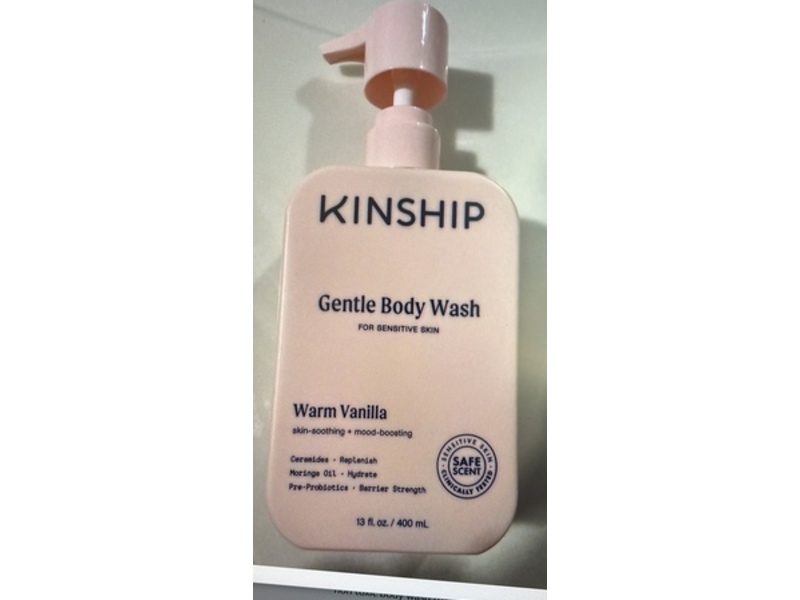 Kinship Gentle Body Wash, Warm Vanilla, 13 fl oz/400 mL