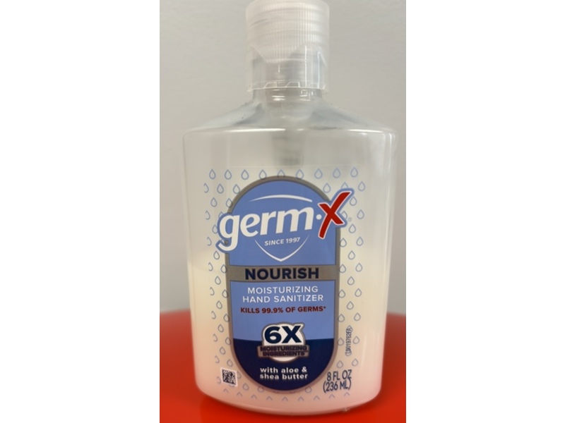 Germ.x Nourish Moisturizing Hand Sanitizer, Aloe & Shea Butter, 8 fl oz/236 mL