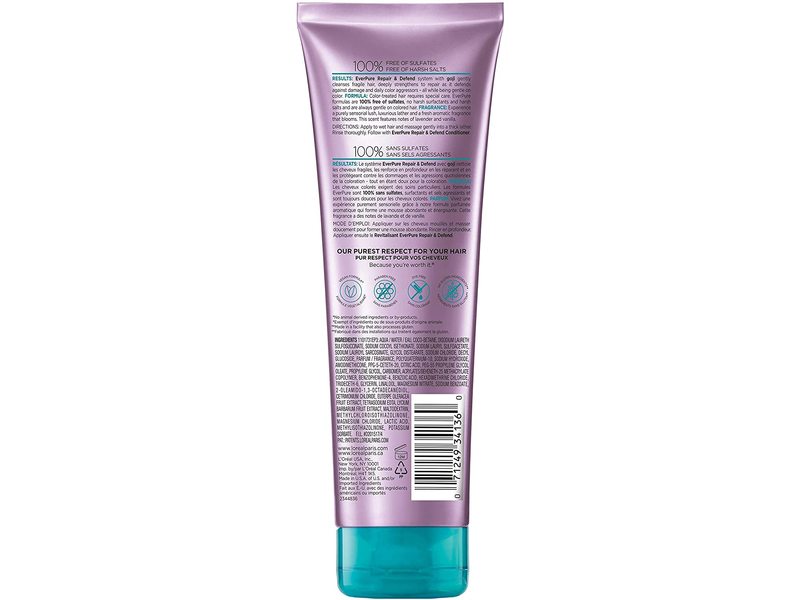 L'oreal Paris Ever Pure Repair Defend Shampoo, Sulfate-Free, 8.5 fl oz/250 ml