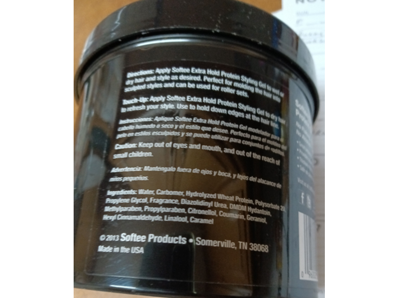 Softee Softee Extra Hold Protein Styling Gel, Black, 32 oz/907 mL