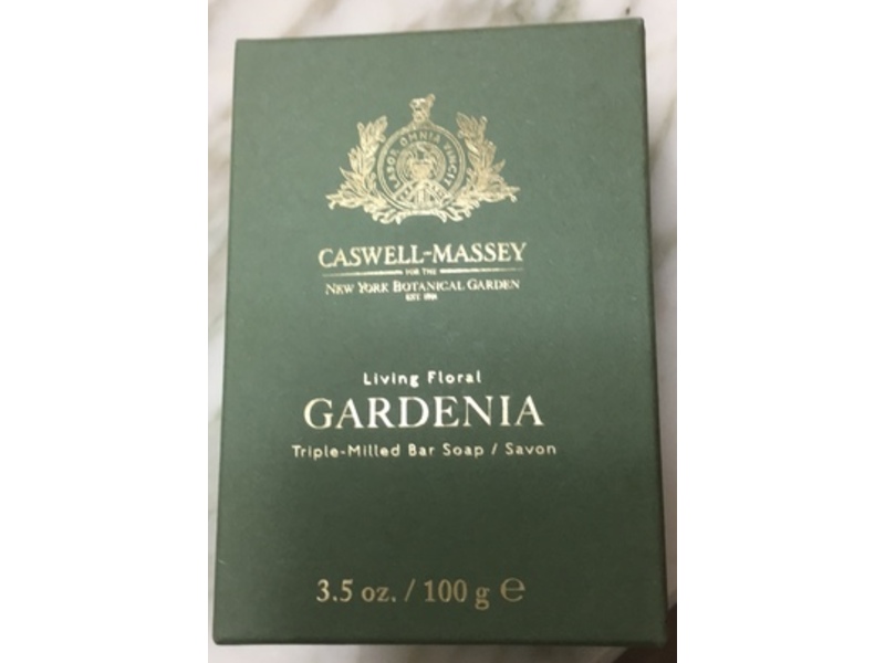 Caswell-Massey Living Floral Triple-Milled Bar Soap, Gardenia, 3.5 oz/100 g
