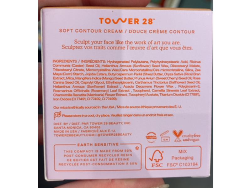 Tower 28 Sculptino Soft Contour Cream, Broad, 0.16 oz/4.5 g