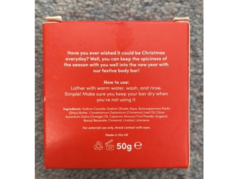 Gruum Sapa Body Wash Bar, Orange & Cinnamon, 50 g