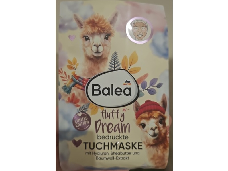 Balea Face Sheet Mask, Fluffy Dream, 1 Count