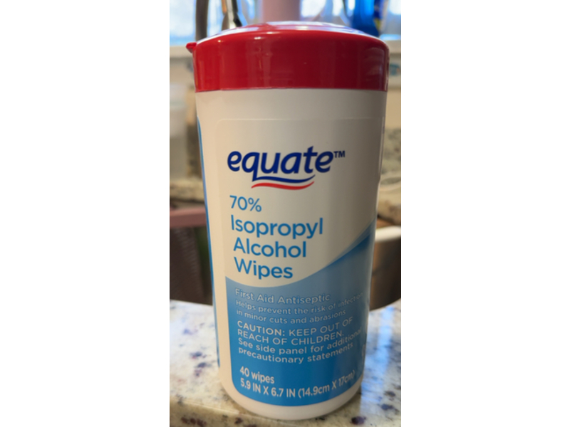 Equate 70% Isopropyl Alcohol Wipes, 40 Count