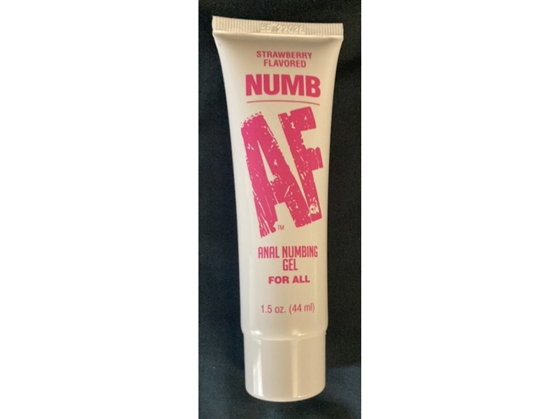 Little Genie Numb AF Anal Numbing Gel, Strawberry, 1.5 oz/44 mL