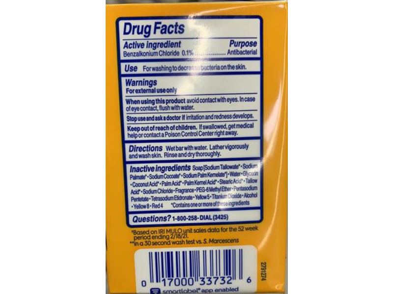 Dial Gold Antibacterial Bar Soap, 4 oz/113 g, 4 Count