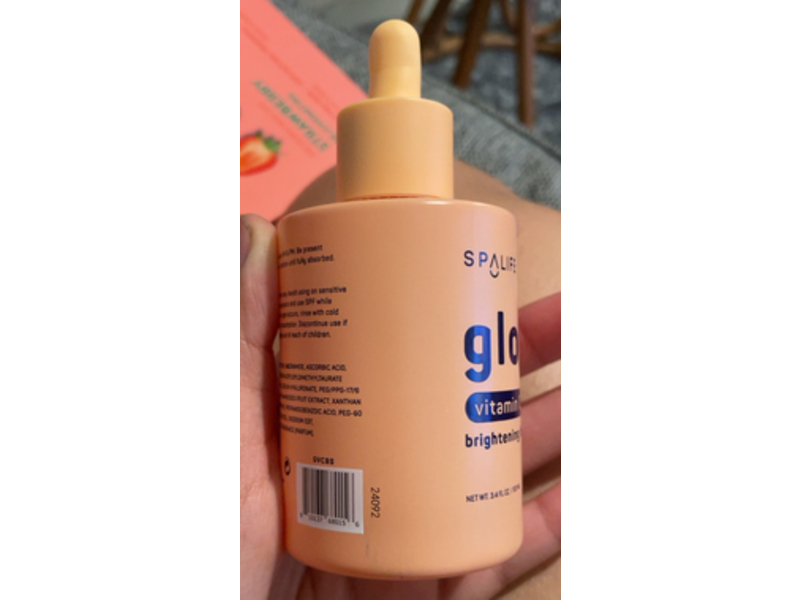 Spa life Glow Vitamin C Brightening Facial Serum, 3.4 fl oz/100 mL