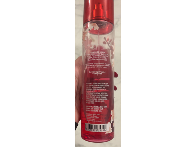Bath & Body Works Body Mist, Japanese Cherry Blossom, 8 fl oz/236 mL