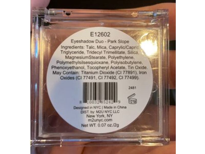 m2u nyc Eyeshadow Duo, Park Slope, 0.07 oz/2 g