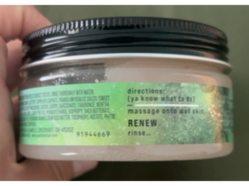 Quite & Roar Body Scrub, Lemon Blossom + Mint Scent, 8 oz/227 g