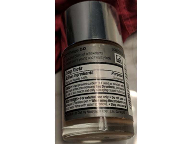 Neutrogena Healthy Skin Liquid Makeup, SPF 20, 80 Medium Beige, 1 fl oz/30 mL