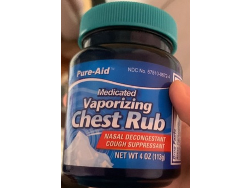 Kare Way Pure Aid Medicated Vaporizing Chest Rub, 4 oz/113 g