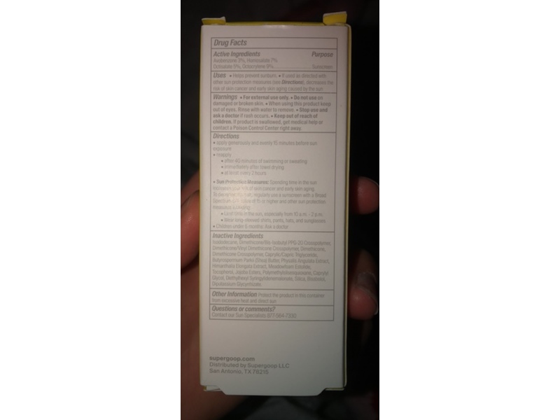 Supergoop Unseen Sunscreen, SPF 50 PA+++, 0.5 oz/15 mL