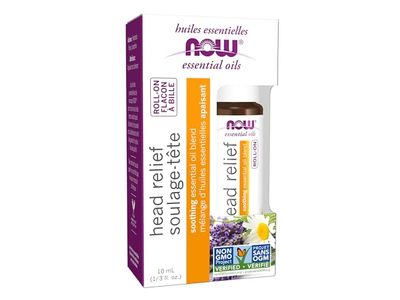 Now Essential Oil Head Relief Soothing Essential Oil, Lavender, 03 fl oz/10 mL