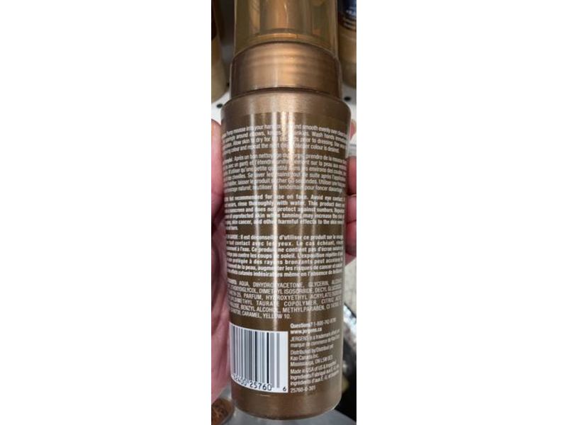 Jergens Natural Glow Instant Sun Sunless Tanning Mousse, Ultra Deep Bronze, 180 mL