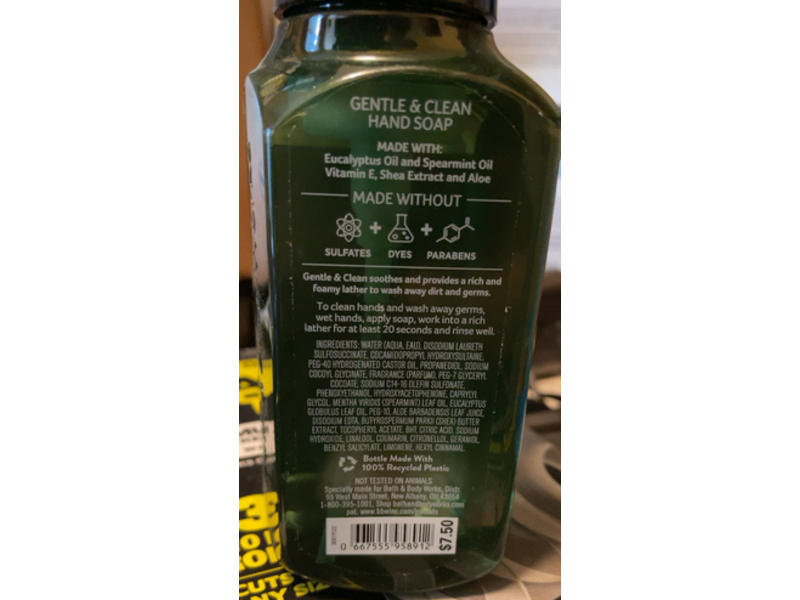 Bath & Body Works Aromatheraphy Gentle & Clean Foaming Hand Soap, Eucalyptus + Spearmint, 8.75 fl oz/259 mL