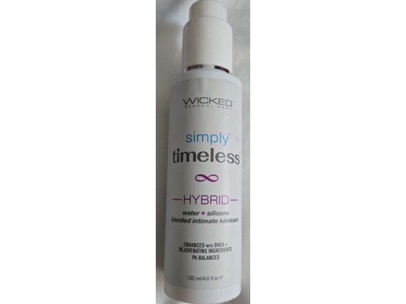 Wicked Simply Timeless Hybrid Water + Silicone Bleanded Intimate Lubricant, 4 fl oz/120 mL