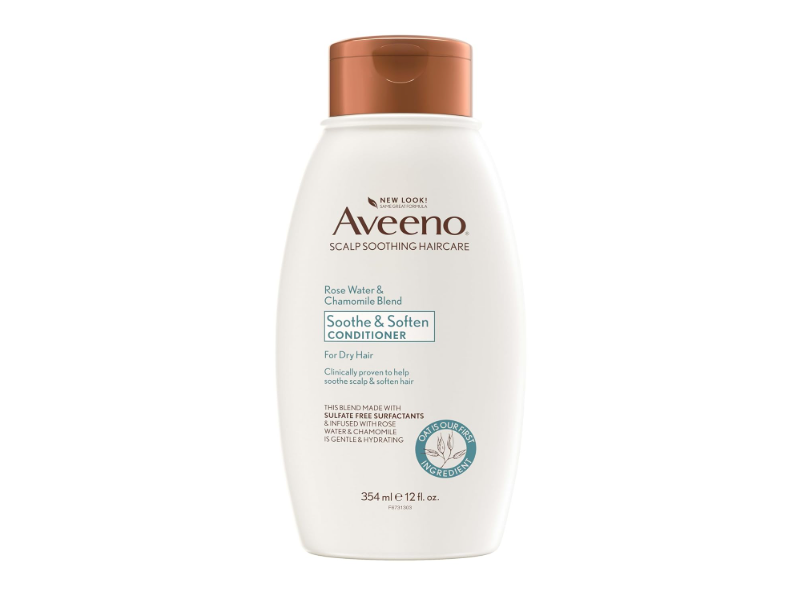 Aveeno Soothe & Soften Conditioner, Rose Water & Chamomile Blend, 12 fl oz/354 mL