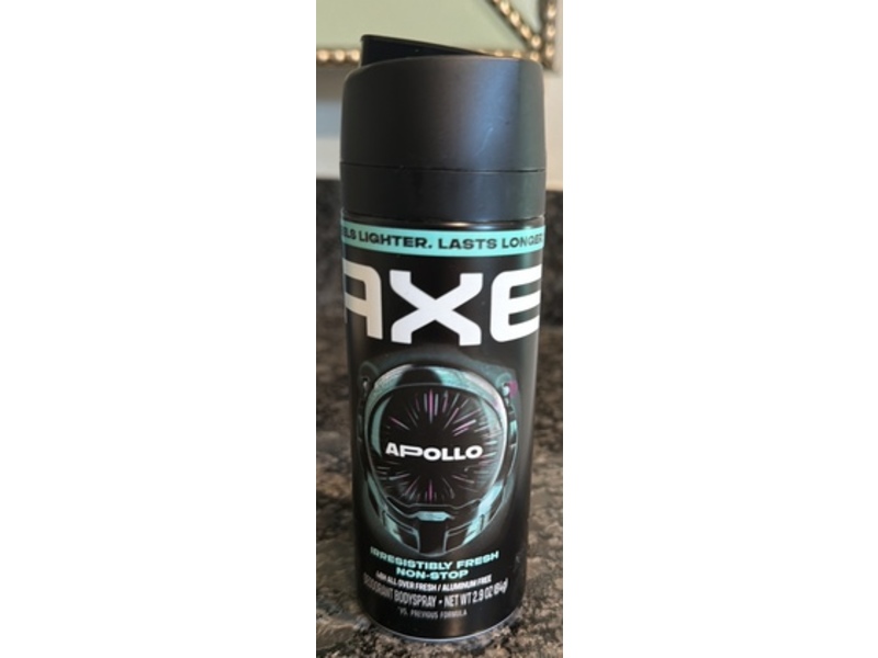 Axe Irresistibly Fresh Non-Stop Deodorant Body Spray, Apollo, 2.9 oz/84 g