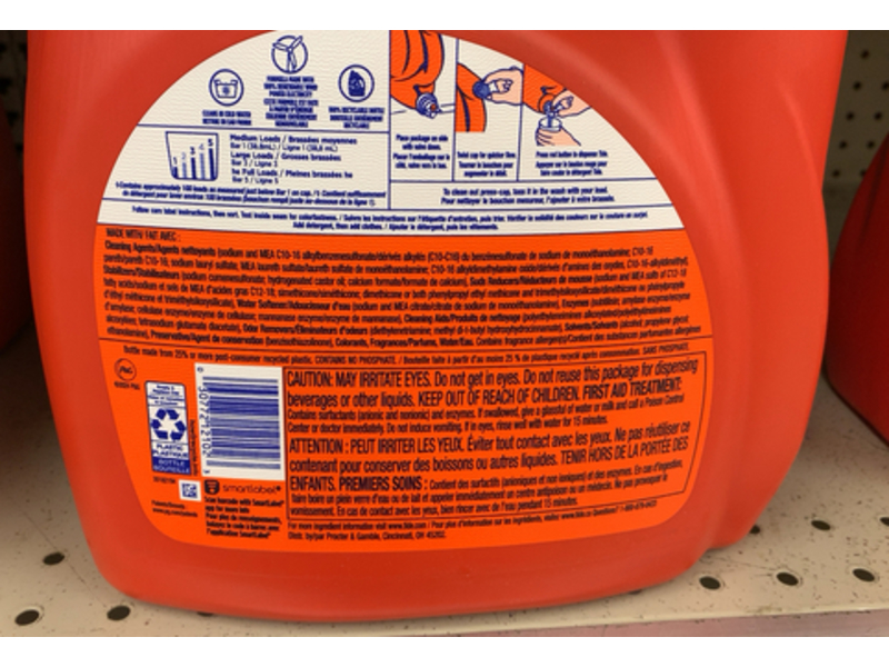 Tide Laundry Detergent,Clean Breeze, 100 Loads, 132 fl oz/3.9 L