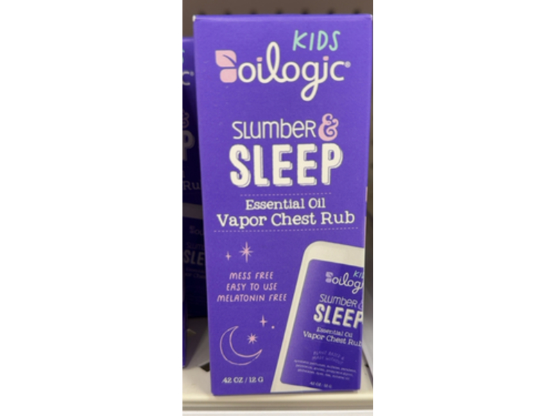 Oilogic Slumber & Sleep Vapor Chest Rub, Essential Oil, 0.42 oz/12 g