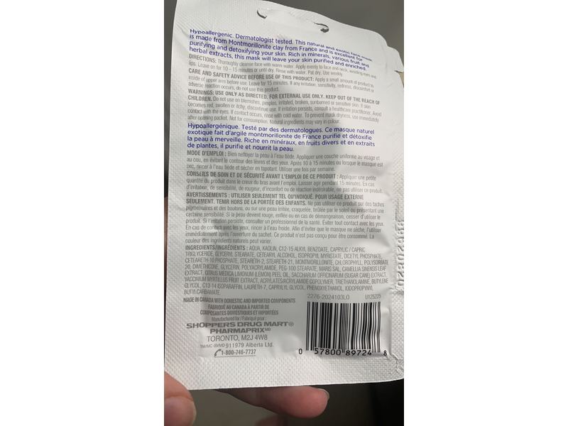 Life Brand Detoxifying Mud Face Mask, French Clay, 15 mL