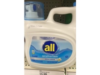 All Sensitive Fresh Liquid Detergent, Spring Breeze, 94 Loads, 118 fl oz/3.48 L - Image 3