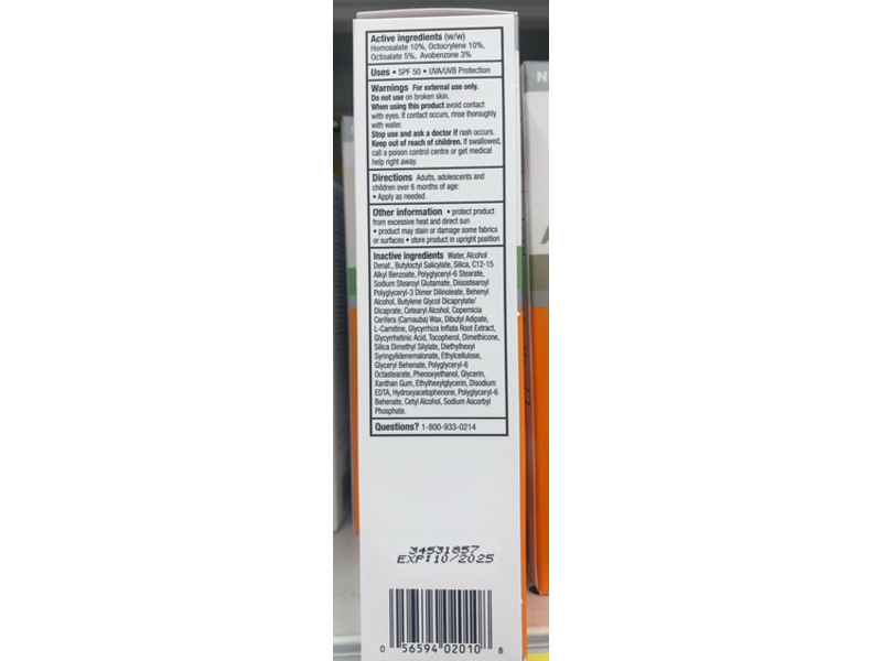 Eucerin Anti-Shine Mattifying Finish Lightweight Lotion, SPF 50, 75 mL