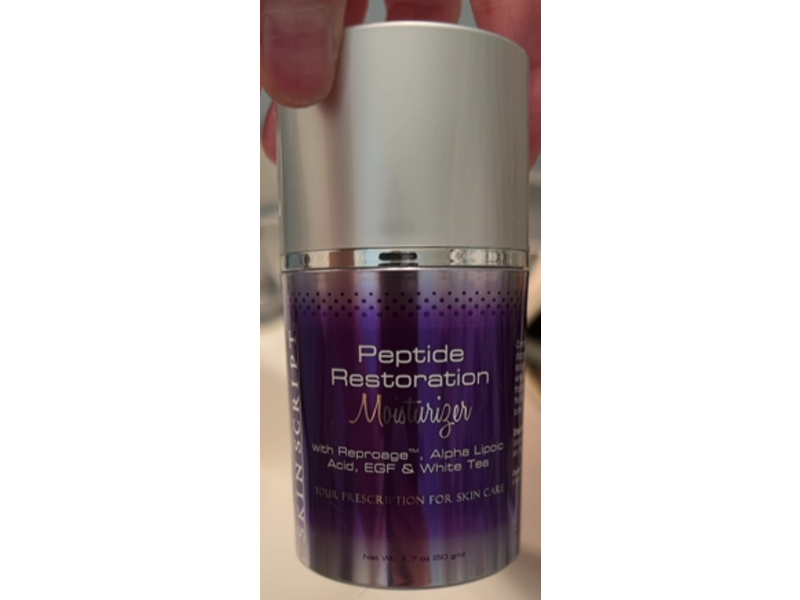 Skin Script Peptide Restoration Moisturizer, Reproage + Alpha Lipoic Acid + Egf & White Tea, 1.7 oz/50 g