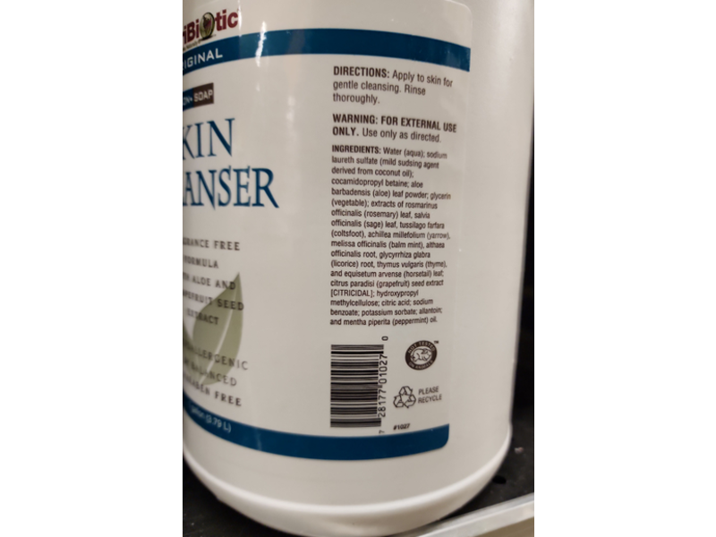 NutriBiotic Original Non-Soap Skin Cleanser, 3.79 L