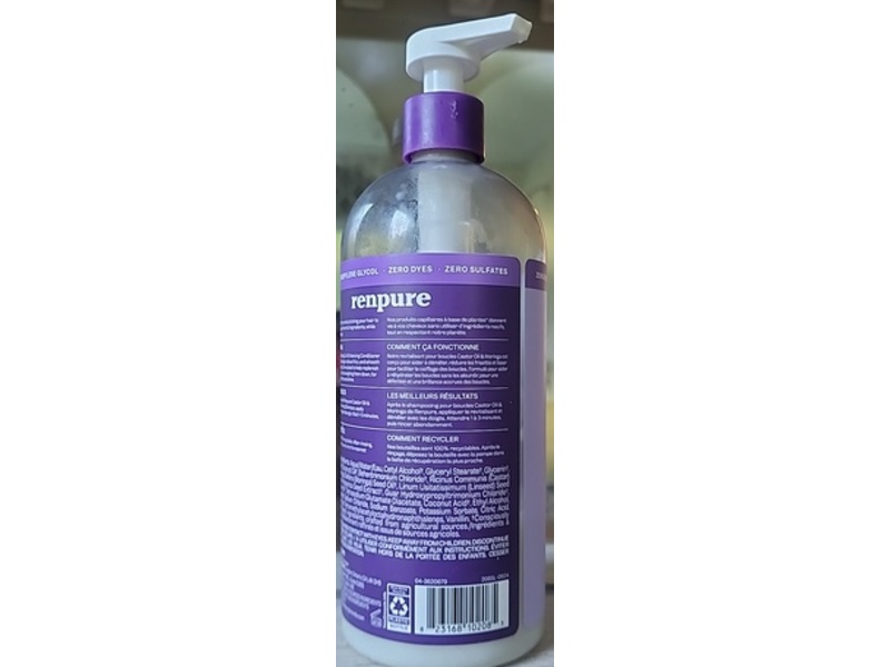 Renpure Curl Conditioner, Castor Oil & Moringa, 24 fl oz/710 mL