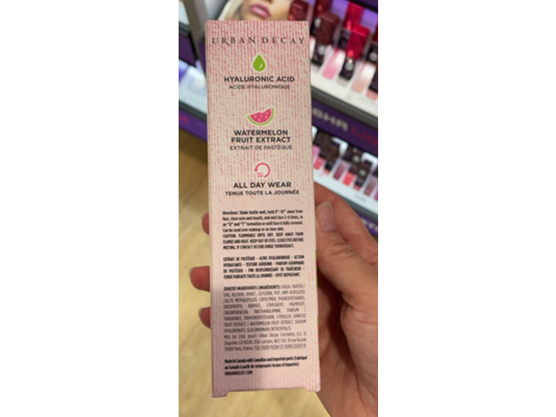 Urban Decay All Nighter Long Lasting Makeup Setting Spray, Hyaluronic Acid+Watermelon Fruit Extract 4.0 fl oz/118 mL