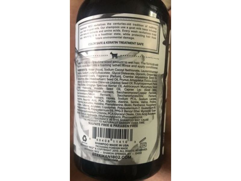 Beekman 1802 Pure Goat Milk Shampoo, Vanilla Absolute, Jojoba, 8.9 fl oz/263 mL