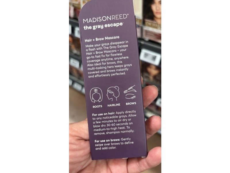 Madison Reed The Gray Escape Hair + Brow Mascara, Medium Brown, 0.5 fl oz/15 mL