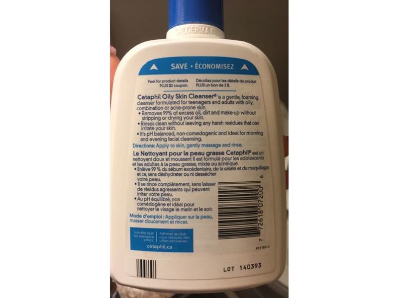 Cetaphil Oily Skin Cleanser, 500 mL